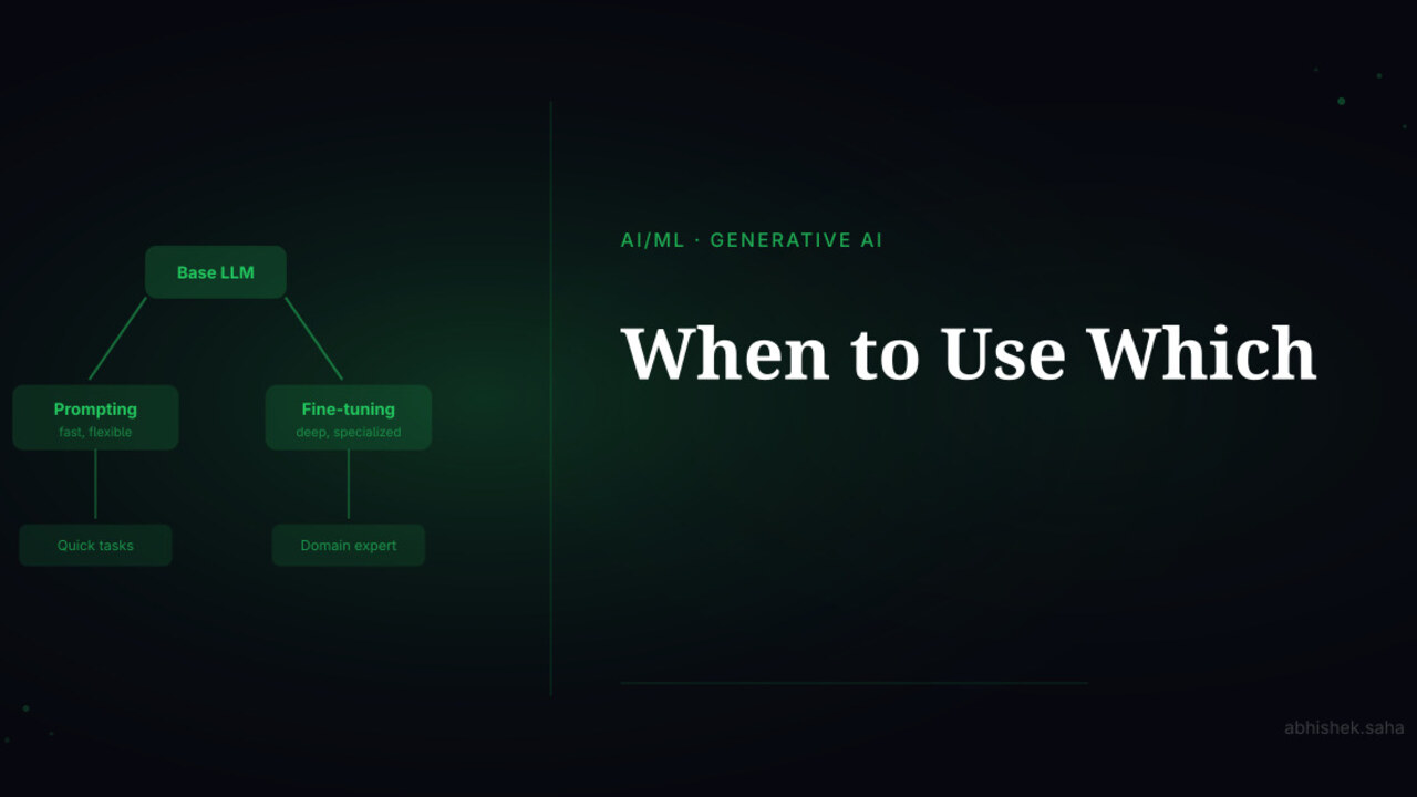 Fine-tuning vs. Prompting — When to Use Which